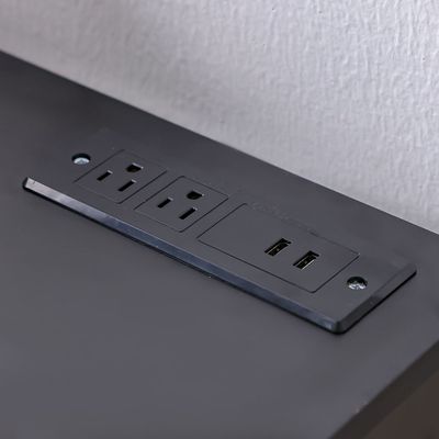 Berta Shoe Cabinet w/ USB port & 3 Pin Plug Socket  18 pairs  - Black/Walnut