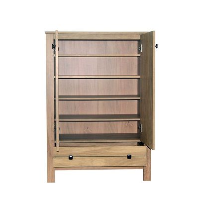 Athens 2Doors & 1Drawer Shoe Rack 15 Pairs-Light Oak