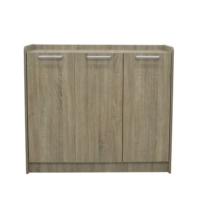 Supreme 3-Door Shoe Rack - 24 Pairs - French Sonoma Oak - With 2-Year Warranty