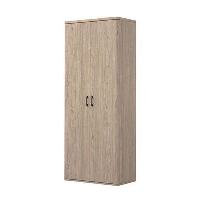 Fortney 2 Doors Tall Shoe Cabinet  32 Pairs - White Wash