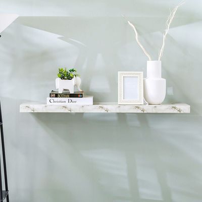 Allano 100X24X4.3 Floating Shelf - Grey Marble