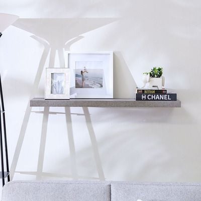 Allano 100X24X4.3 Floating Shelf - Cement Marble