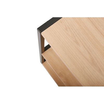 Riyan 3 Tier Wall Shelf - Walnut/Black