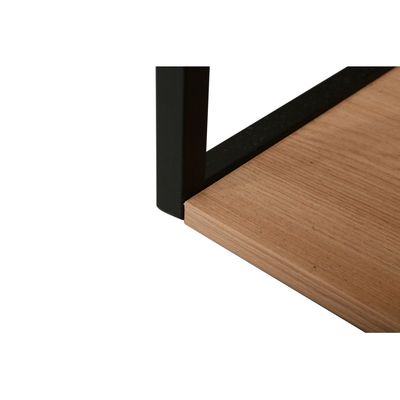 Riyan 3 Tier Wall Shelf - Walnut/Black