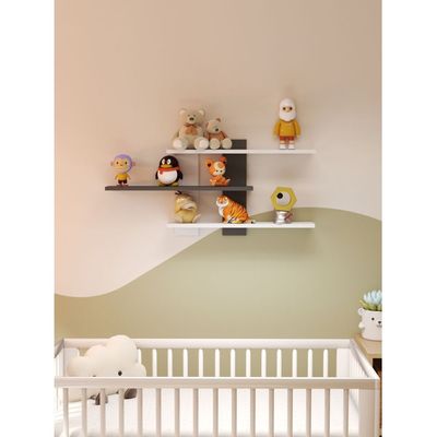 Colees 3 Tier  Wall Shelf 85Lx11.5Wx40H Cm - White
