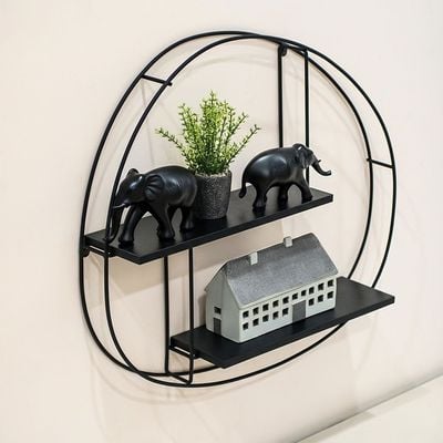 Zaldy  Wall Shelf W65 X D12 X H55Cm - Black