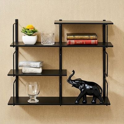 Eroll Wall Shelf W80 X D17.3 X H71.9Cm - Black