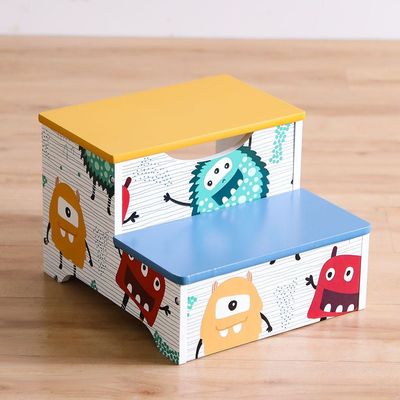 Monster Step Stool with Storage - Multicolor