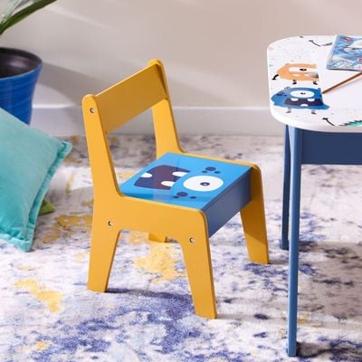 Monster Table with Lego chair and 2 Chairs - Multi Color