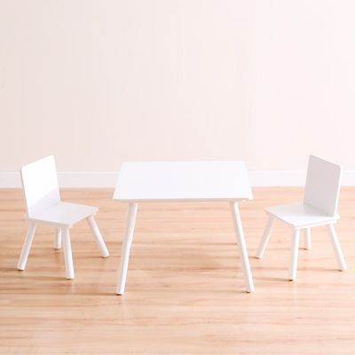 Toddler 1+2 Kids Table and Chair Set - White