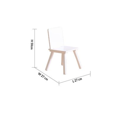 Toddler 1+2 Kids Table and Chair Set - White