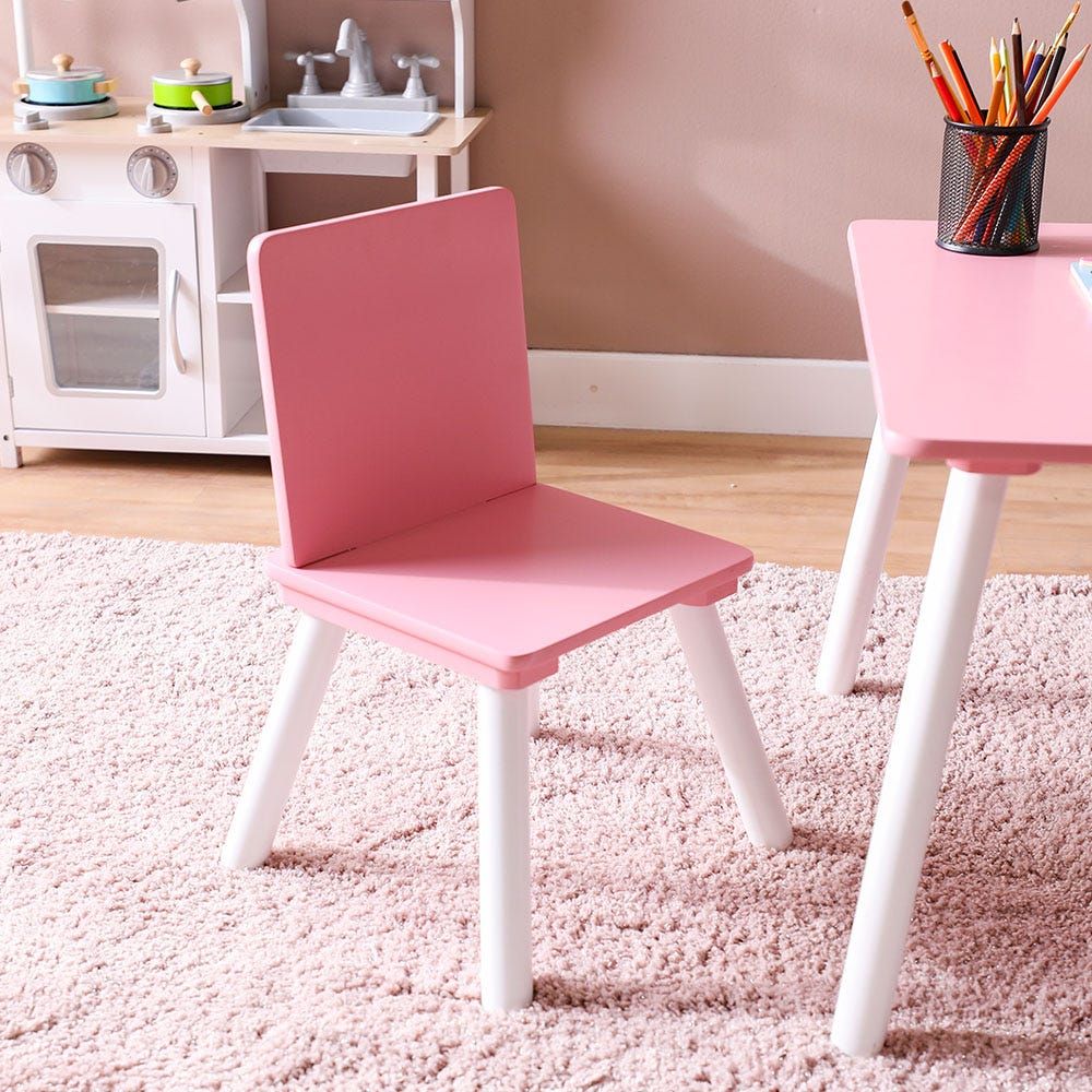 Pink table and store chair set