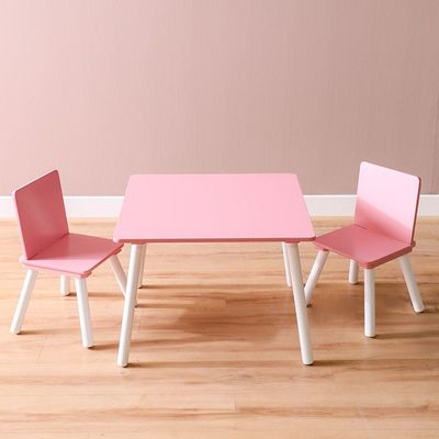 Toddler 1+2 Kids Table and Chair Set - Pink