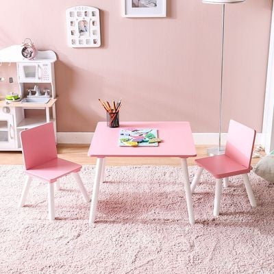 Toddler 1+2 Kids Table and Chair Set - Pink