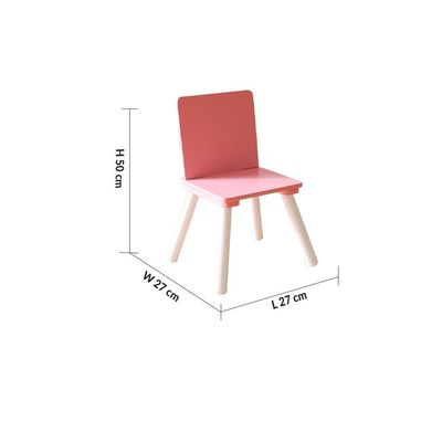 Toddler 1+2 Kids Table and Chair Set - Pink