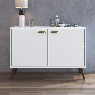 Skitty 2-Door Cabinet - White - With 2-Year Warranty