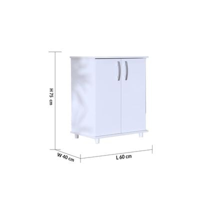 Absol Multipurpose 2-Door Cabinet - White - With 2-Year Warranty