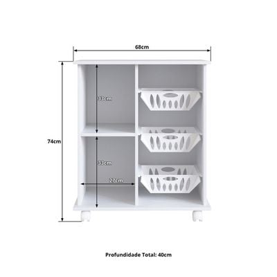 Ledian Single Door Fruit Cabinet - White