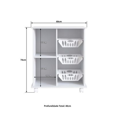 Ledian Single Door Fruit Cabinet - White