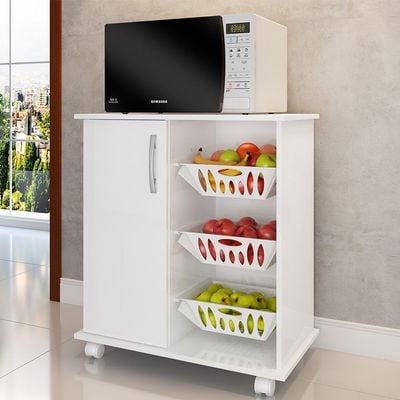 Ledian Single Door Fruit Cabinet - White