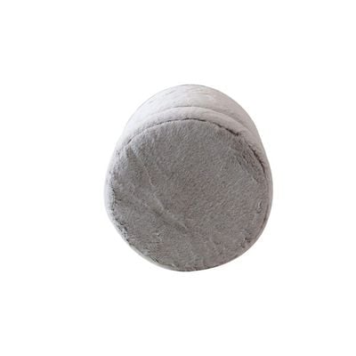 Donny Fur Pouf - White - 35x35x42 cm - With 2-Year Warranty