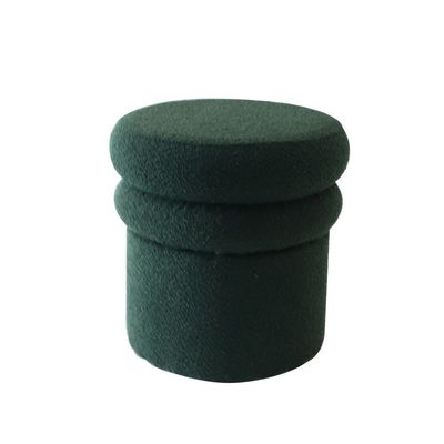 Thawin Fabric Pouf - Green - 43x43x42 cm - With 2-Year Warranty