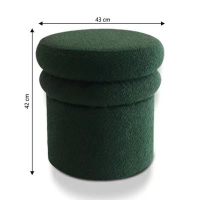 Thawin 43X43X42 Fabric Pouf - Green