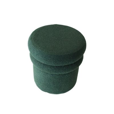 Thawin Fabric Pouf - Green - 43x43x42 cm - With 2-Year Warranty