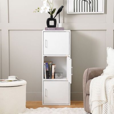 Carlotta 3 Door Storage Cabinet - White