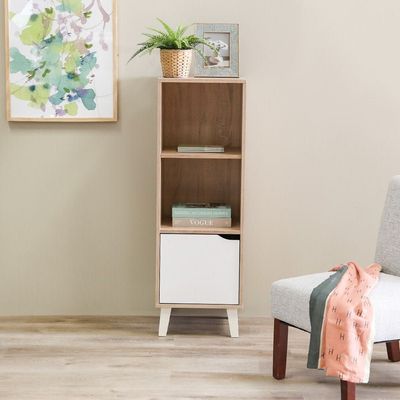 Kalum Display Cabinet - Sonoma Oak/White