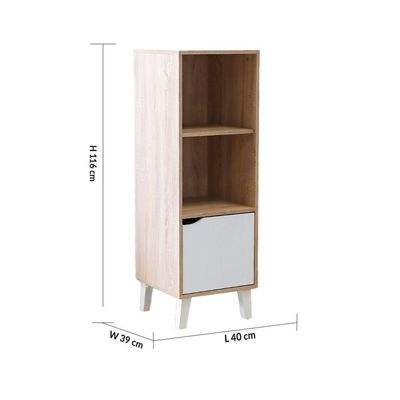 Kalum Display Cabinet - Sonoma Oak/White