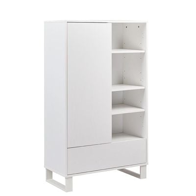 Kensley 1 Door 1 Drawer Bookcase -White