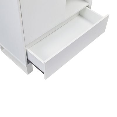 Kensley 1 Door 1 Drawer Bookcase -White