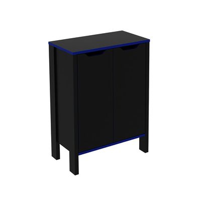 Atlaz Storage Cabinet with 2 Doors - Blue/Black - With 2-Year Warranty