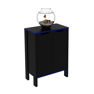 Atlaz Storage Cabinet with 2 Doors - Blue/Black - With 2-Year Warranty