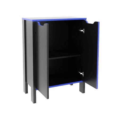 Atlaz Storage Cabinet with 2 Doors - Blue/Black - With 2-Year Warranty