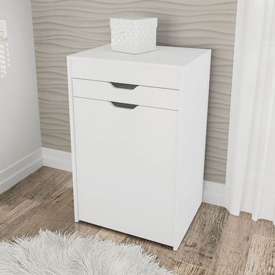 Eldon Compact Dressing Table with Drawer and Storage in Seat - White - With 2-Year Warranty