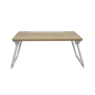 Wayne Folding Table  - Light Oak / White