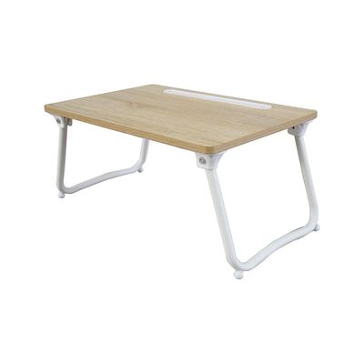 Wayne Folding Table  - Light Oak / White