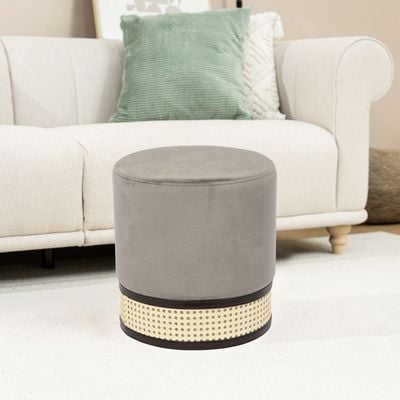 Foxtrot Round Ottoman - Light Grey - With 2-Year Warranty