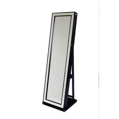 Velan Free-Standing Jewelry Cabinet with Mirror - Black - With 2-Year Warranty