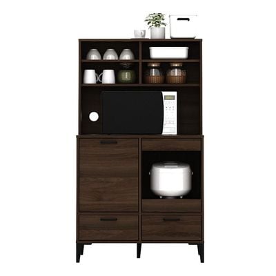 Dakar Multipurpose Cabinet W/ Hutch - Brown/ Walnut