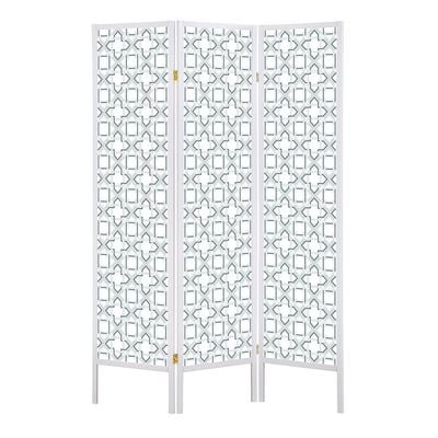 Wally 3 Panel Divider - White Pattern