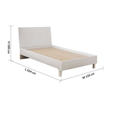 Brooklyn 120X200 Single Bed - White