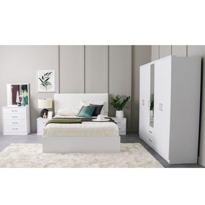 Astoria 120x200 Single Bedroom Set - White - With 2-Year Warranty