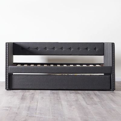 Dayle Single Bed + Pull Out Bed - Dark Grey