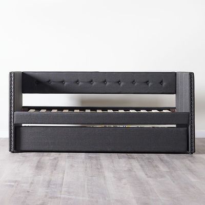Dayle Single Bed + Pull Out Bed - Dark Grey