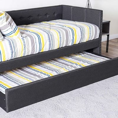 Dayle Single Bed + Pull Out Bed - Dark Grey