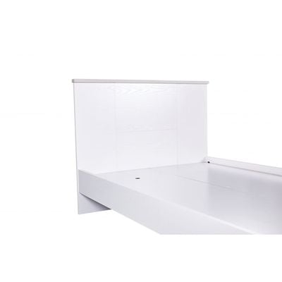 Thomas 120x200 Single Bed - White/Light Oak - With 2-Year Warranty