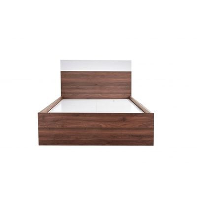 New Allano 120x200 Single Bed - Dark Walnut/White - With 2-Year Warranty